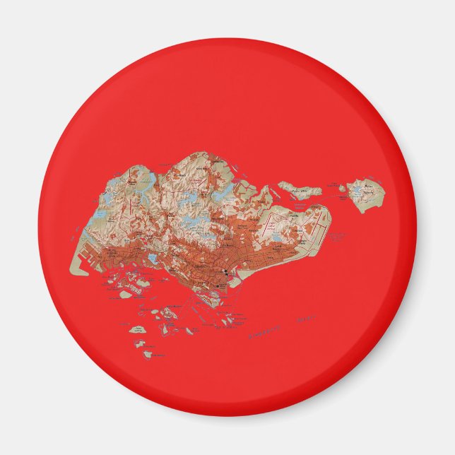 Singapore Map Magnet (Front)