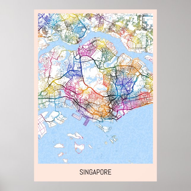 Singapore Map Poster (Front)