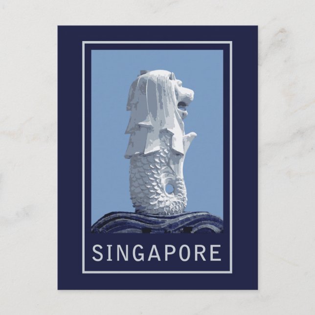 Singapore Merlion Postcard (Front)