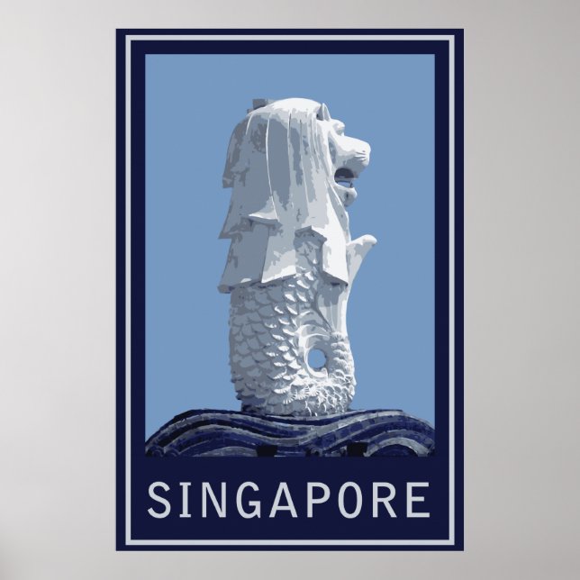Singapore Merlion Poster (Front)