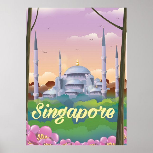 Singapore Mosque Travel poster (Front)
