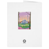 Singapore Mosque Travel poster Cards (Back)