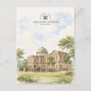 Singapore Museum   Popolar City Destination Travel Postcard
