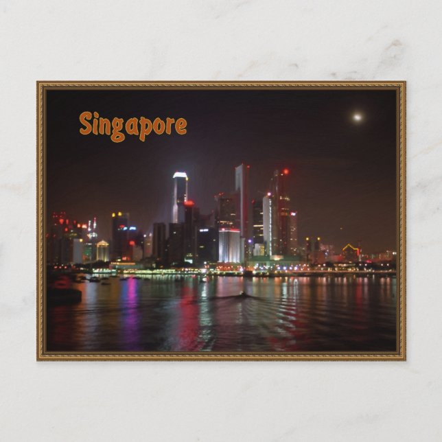 Singapore night postcard (Front)