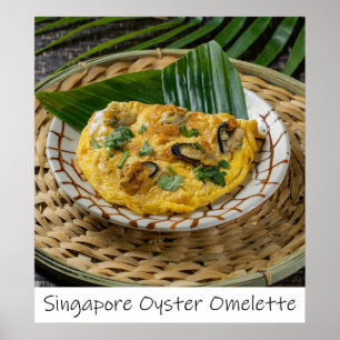 Singapore Oyster Omelette Archival Print