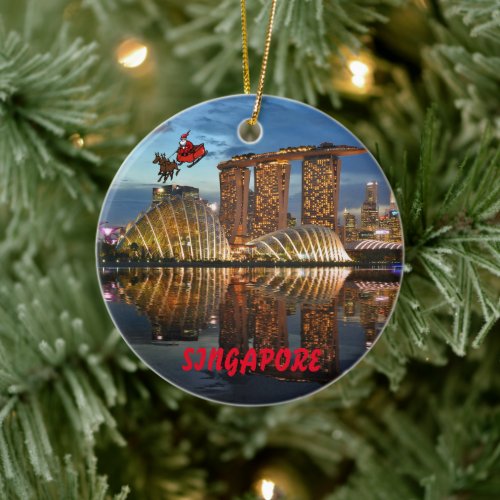 Singapore Panoramic Christmas Ornament