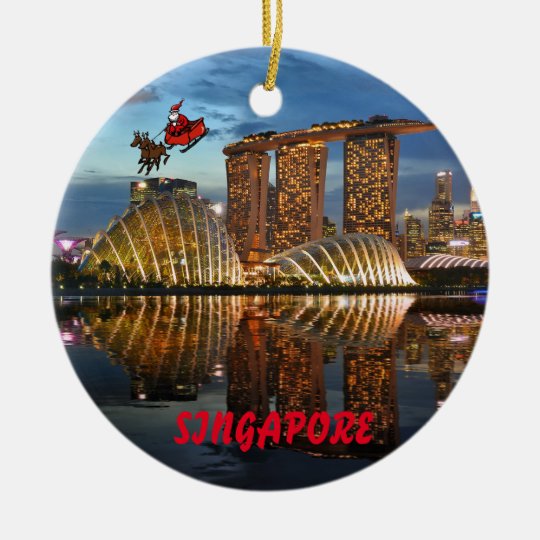 Singapore Panoramic Christmas Ornament  Zazzle.com