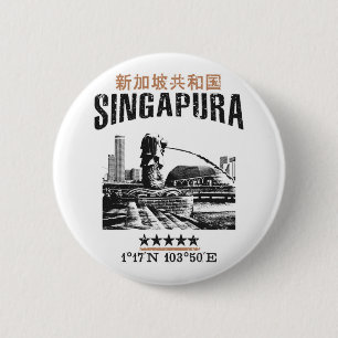 Singapore Pinback Button
