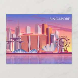 Singapore  postcard