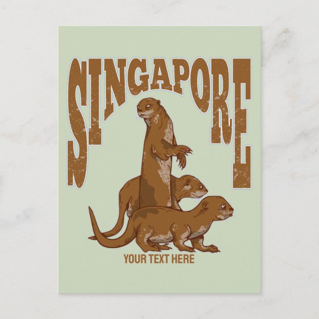 Singapore Sea Otters Postcard (Front)
