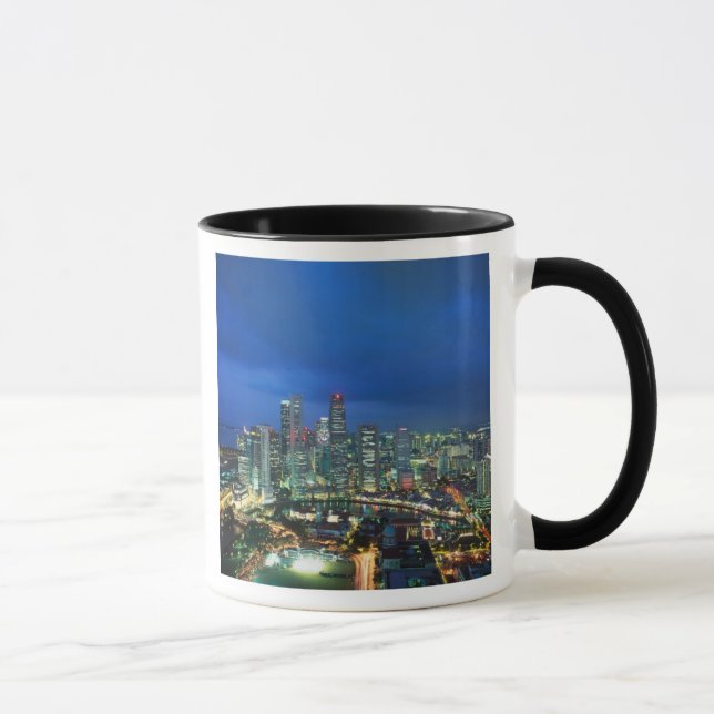 Singapore Skyline at night, Singapore Mug (Right)