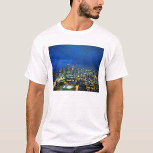 Singapore Skyline at night, Singapore T-Shirt