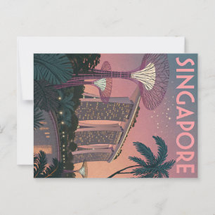 その他 scenery post cards of singapore Postcard: Singapore Gardens by the Bay at Dusk [In-store