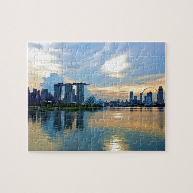 Singapore Skyline in the Sunlight Jigsaw Puzzle (Horizontal)