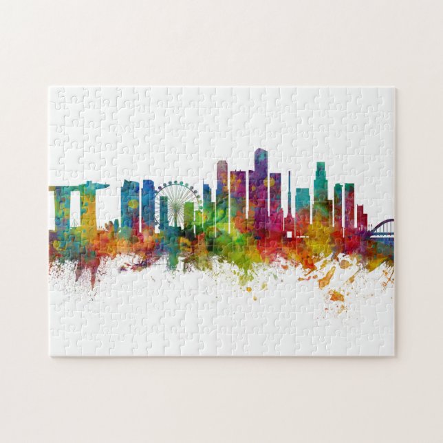 Singapore Skyline Jigsaw Puzzle (Horizontal)