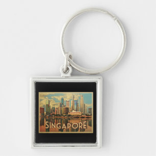 Singapore Skyline Keychain