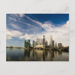Singapore skyline postcard