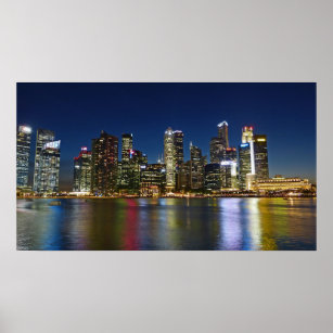 Singapore skyline poster