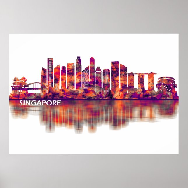 Singapore Skyline Poster (Front)