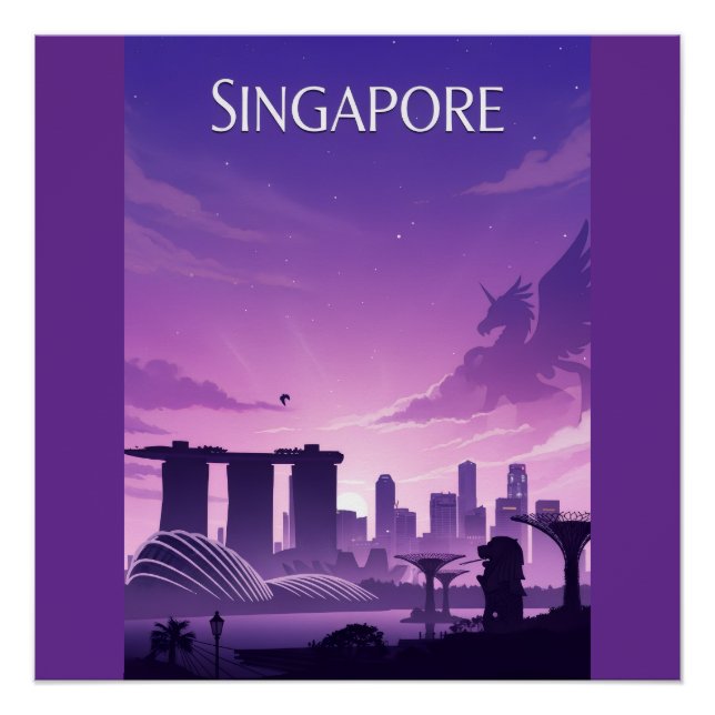Singapore Skyline Poster (Front)