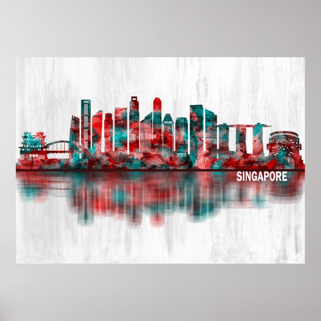 Singapore Skyline Poster (Front)