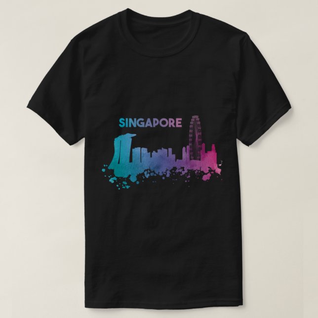 SINGAPORE SKYLINE   T-Shirt (Design Front)
