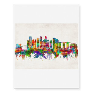 Singapore Skyline Temporary Tattoos