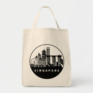 Singapore Skyline Tote Bag