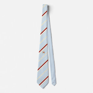 Singapore stripes flag neck tie