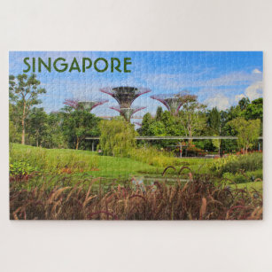 Singapore: Supertrees, lake and gardens Jigsaw Puzzle