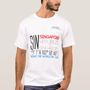 Singapore Text Art T-Shirt