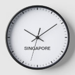 Singapore Time Zone Newsroom Style Clock at Zazzle