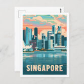 Vintage Travel Singapore City Retro Scenic Postcard | Zazzle