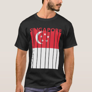 Singapore  Vintage Singaporean Flag  Vacation T-Shirt