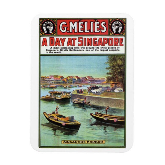 Singapore Vintage trip Magnet (Vertical)