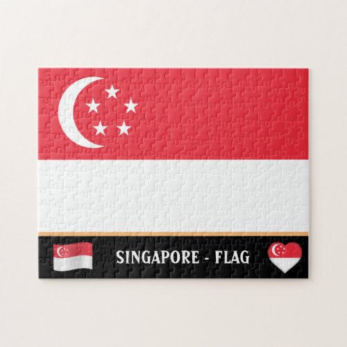Singaporean Flag  Singapore country  Singapore Jigsaw Puzzle
