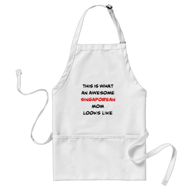 singaporean mom, awesome adult apron (Front)