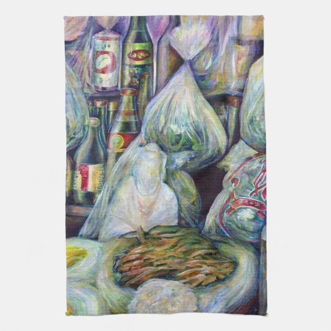 Singapore's Sundried Flavors Kitchen Towel (Vertical)