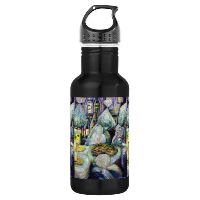 Singapore's Sundried Flavors Stainless Steel Water Bottle (Front)