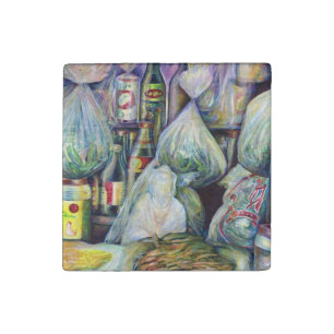 Singapore's Sundried Flavors Stone Magnet