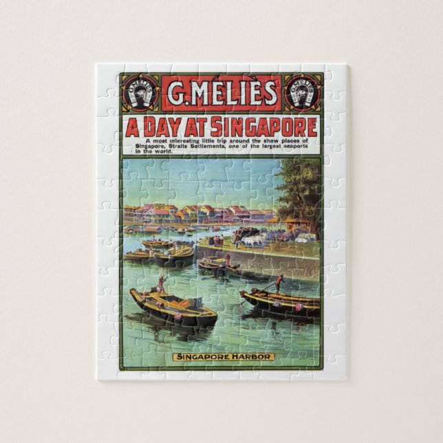 Singapur Vintage Reise Jigsaw Puzzle (Vertical)