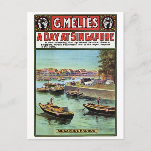 Singapur Vintage Reise Postcard