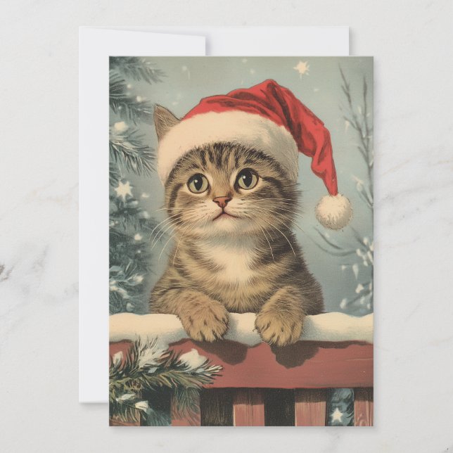 Singapura Cat Christmas Holiday Card (Front)