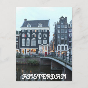 Singel Amsterdam Evening Postcard