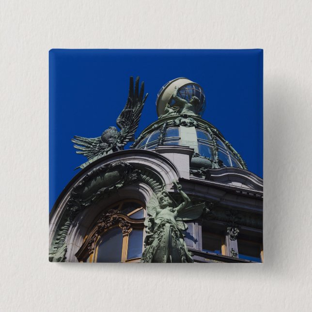 Singer Building, detail Pinback Button (Front)