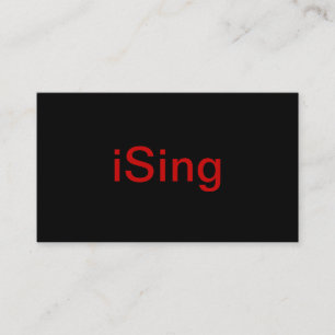 Singer Business Card