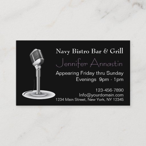 Customizable Singer Business Card