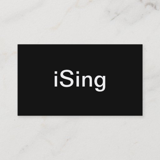 Customizable Singer Business Card