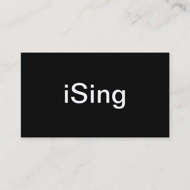 Singer Business Card (Front)