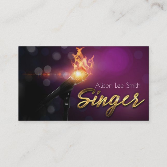 Singer Business card (Front)
